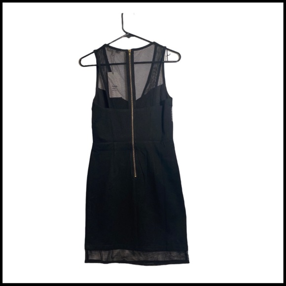 NWT LUCY PARIS BLACK MESH BODY CON DRESS SMALL - Picture 2 of 5